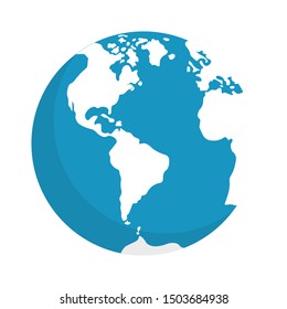 White Earth Globe Vector Design