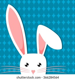 White Easter Bunny Cartoon Design