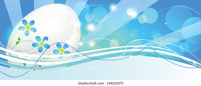white Easter egg against with lines
