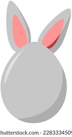 white easter egg with bunny ears