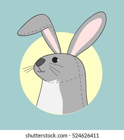 White easter rabbit