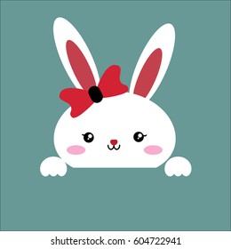White easter rabbit. Easter Bunny