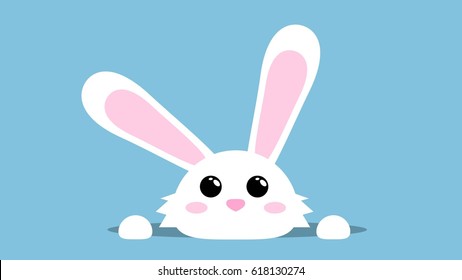 White easter Rabbit. Easter bunny