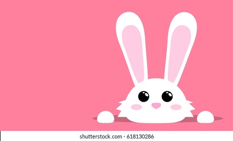 White Easter Rabbit Easter Bunny Stock Vector (Royalty Free) 618130286 ...