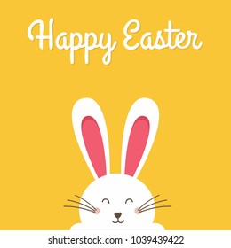White easter rabbit. Easter Bunny. Happy Holidays.