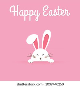White easter rabbit. Easter Bunny. Happy Holidays.