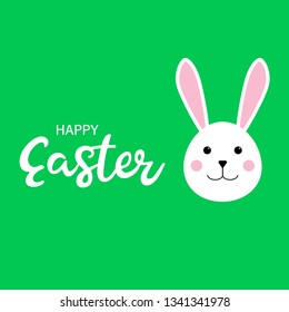 White easter rabbit. Easter Bunny. Happy Easter Bunny Vector illustration. Cute Rabbit cartoon character