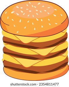 blanco, comer, verde, a la parrilla, objeto, cebolla, ensalada, semilla, sésamo, tomate, vector, fondo, pan, cocinado, cocina, cultura, cena, comida, gourmet, sabroso, verdura, hamburguesa aislada, hambu