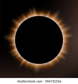 White eclipse, Suitable for product advertising, natural events, horror concept and other. Vector Illustration