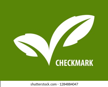 White ECO checkmark icon on green background
