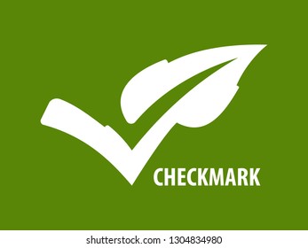 White ECO checkmark icon on green background