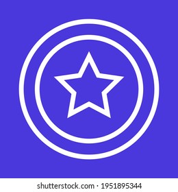 White editable isolated icon on colorful background. Safety and protection icon