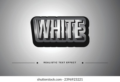 White editable text effect, All Professional idea uses.Vector font style