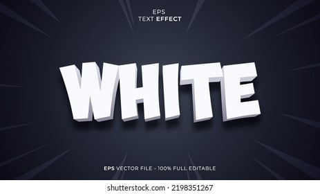 White Editable Text Effect Font
