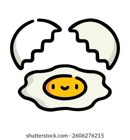 white egg cartoon vector illustrator 