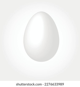 Huevo blanco. Ilustración alimentaria. Vector de Pascua