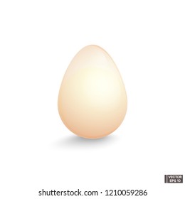 White egg icon. Bright. For your design