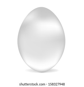 White egg isolated on the white. Vector illustration