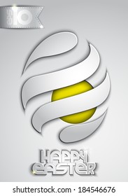 White egg from paper strips