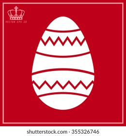 White  Egg, vector icon