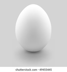 White egg. Vector Illustration