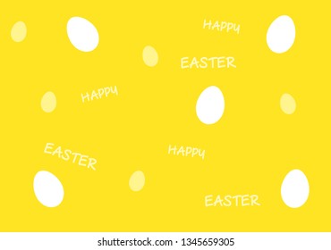 white eggs on yellow background