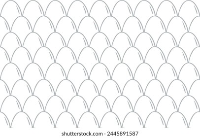 White eggs seamless pattern, background. Bright egg texture, top view background for poster, cafe menu, flyer, cookbook, banner, card, wrapping paper, package design.