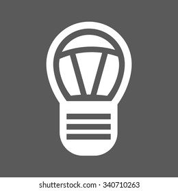 white electric bulb icon