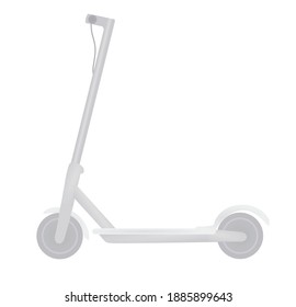 White electric scooter. vector illustration