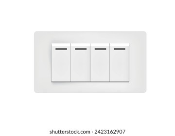 White electric switch. vector illustration