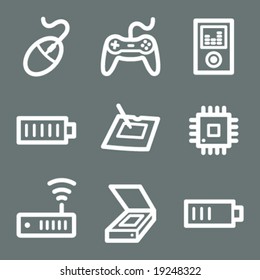 White electronics web icons V2 set 2