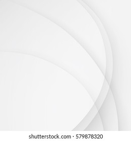 White elegant business background vector wave lines.