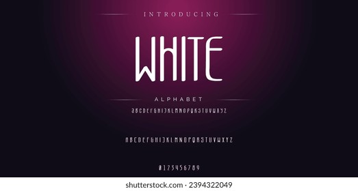 White Elegant Font Uppercase Lowercase and Number. Classic Lettering Minimal Fashion Designs. Typography modern serif fonts regular decorative vintage concept. vector illustration