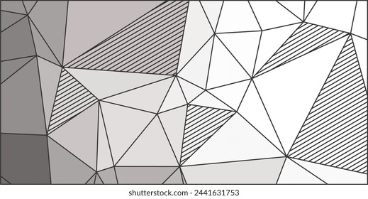 white elegant geometric background with triangles and lines