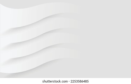 Weiße, elegante Linien abstraktes Hintergrunddesign. Moderne, abstrakte Sammlung von Meta-Hintergrundbildern mit weißer Welle