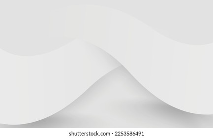 White elegant lines abstract background design. Modern white-wave meta abstract background collection