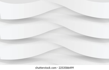Weiße, elegante Linien abstraktes Hintergrunddesign. Moderne, abstrakte Sammlung von Meta-Hintergrundbildern mit weißer Welle
