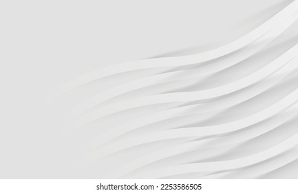 Weiße, elegante Linien abstraktes Hintergrunddesign. Moderne, abstrakte Sammlung von Meta-Hintergrundbildern mit weißer Welle