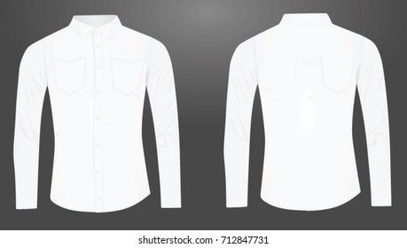 White elegant shirt. vector illustration