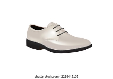 White elegant shoe. vector illustration