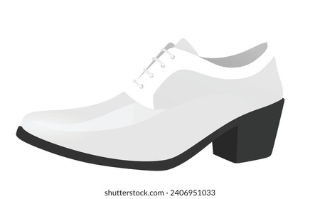 White elegant shoe. vector illustration