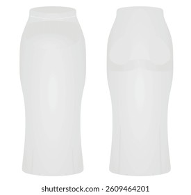 White elegant skirt. vector illustration