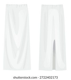 White elegant skirt. vector illustration