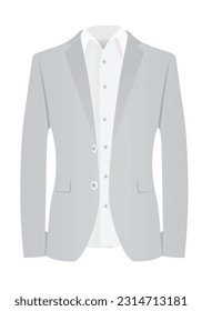 Weißer, eleganter Anzug. Vektorgrafik