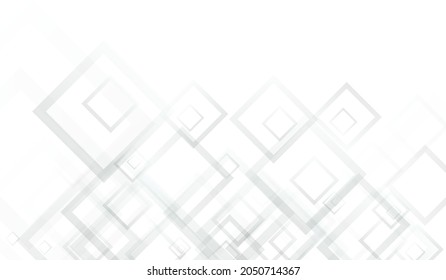 White Element Minimal Vector  Background. Style Rectangular Template. Gray Concept Design. Grey Geometric Poster.
