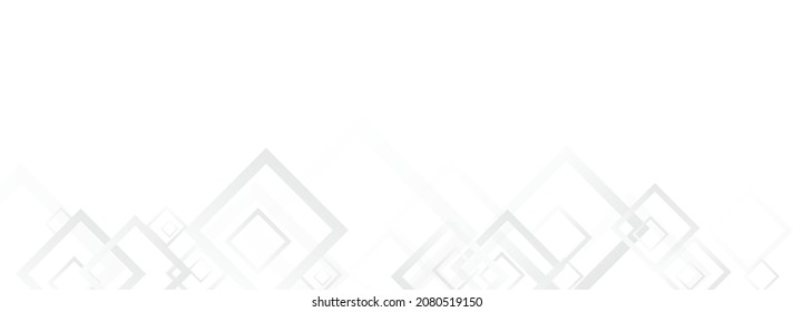 White Element Modern Vector Panoramic Background. Business Rectangular Poster. Grey Concept Design. Light Architecture Banner.