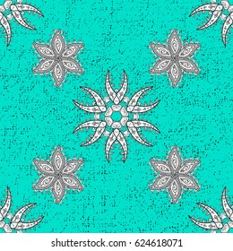 White element on blue background. Vector line art border for design template. Eastern style element. White outline floral decor. Vector illustration for invitations, cards, certificate, web page.