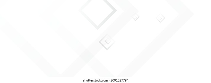 White Element Shape Vector Panoramic Background. Style Rectangular Cover. Gray Trendy Design. Light Architecture Texture.