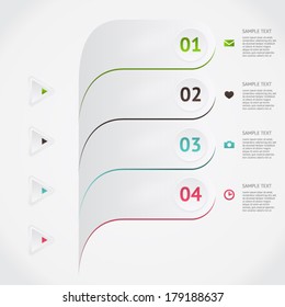 White elements of infographic. Modern vector design template. Arrows elements. Banner elements.