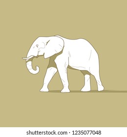 White Elephant For A Logo Or A T-shirt Print